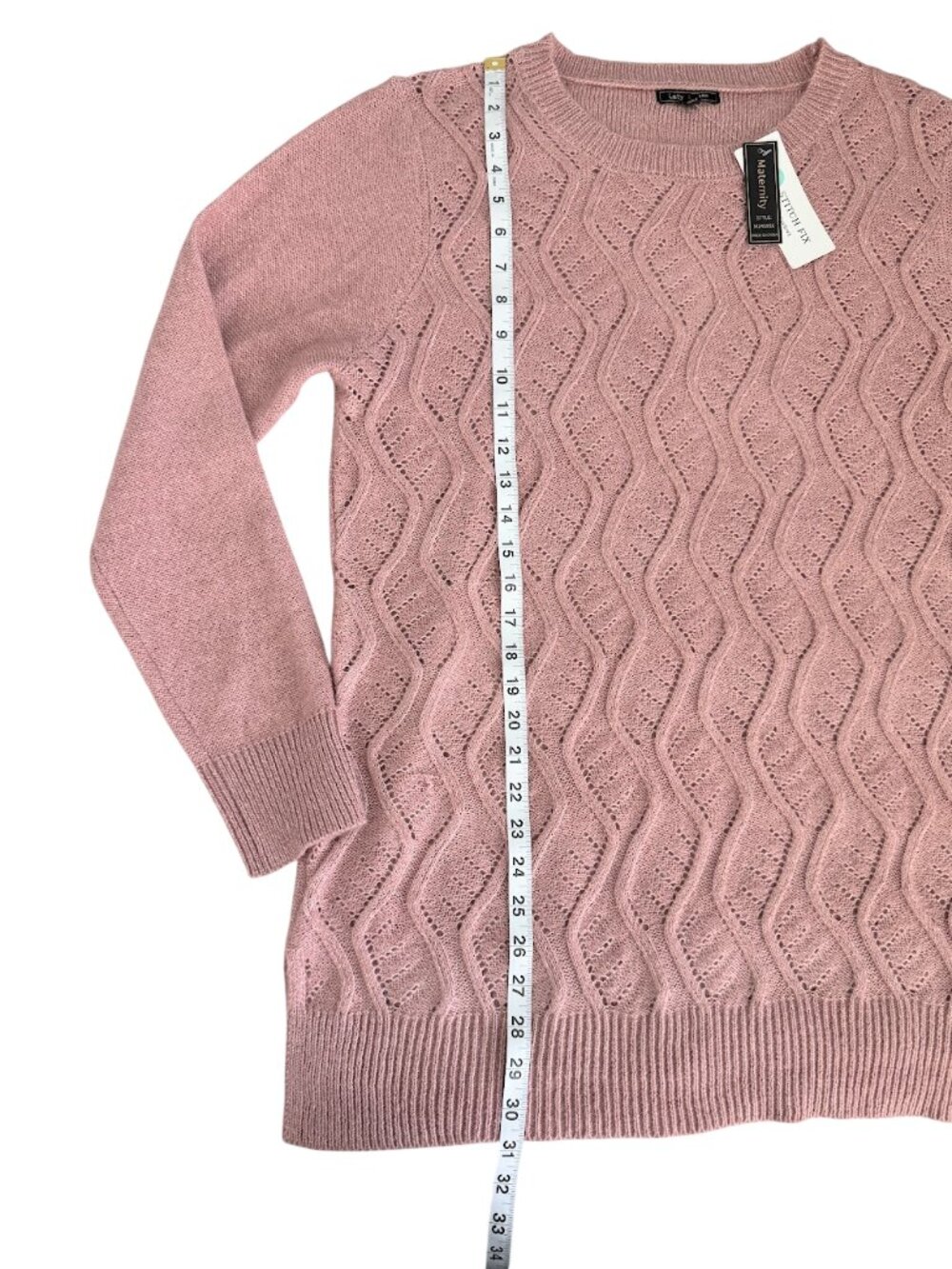 Stitch Fix Letty & Me Maternity Cozy Pink Knit Sweater XXL NWT - Picture 6 of 8